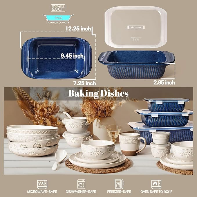 Artena Baking Dish 2.3 Quarts, Casserole Dishes - Image 2