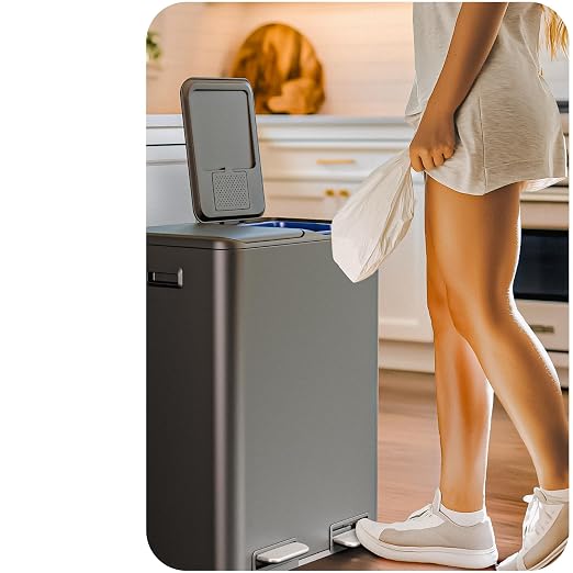 Home Zone Living 16 Gallon Kitchen Trash Can - Image 7