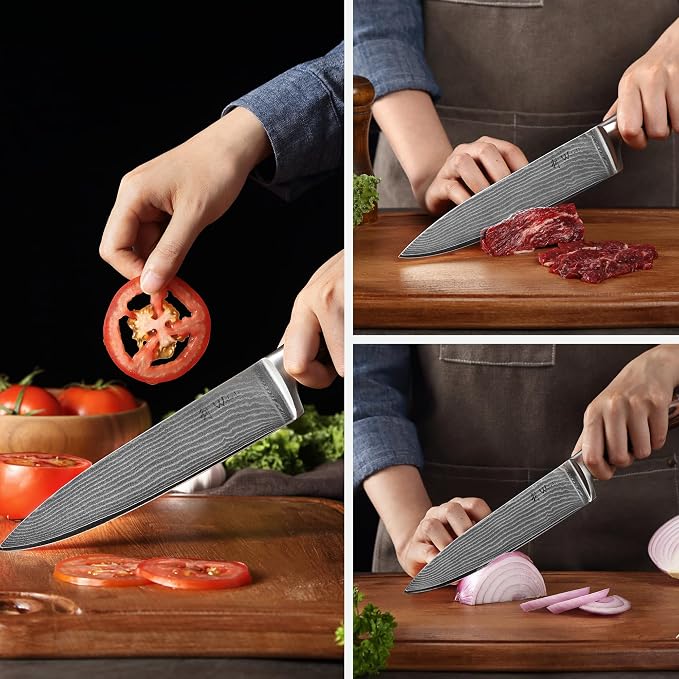 Wakoli EDIB 6-Piece Damascus Knife Set – Professional Chef Knives Set - Image 9