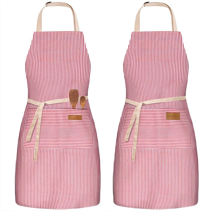 BeLuyi 2 Pack Adjustable Bib Apron by BELUYI