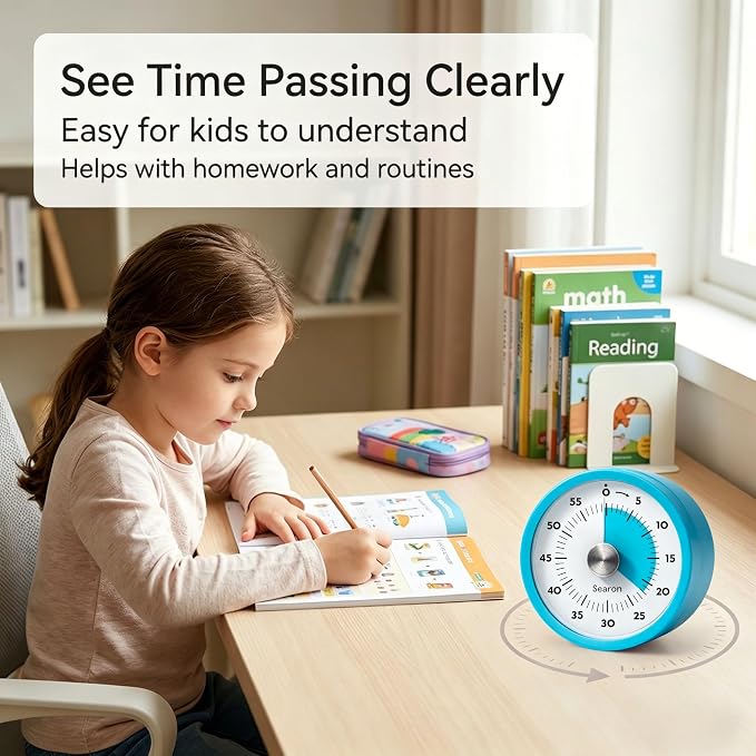 Searon Magnetic Visual Kitchen Timer, 60 Minute Countdown Timer - Image 4