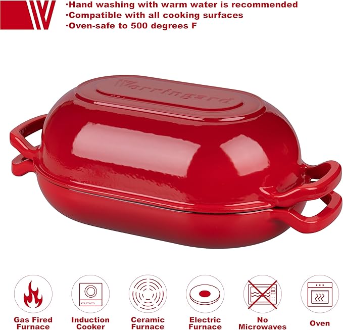 VORRINGARD Enameled Cast Iron Sourdough Bread Oven, Dutch Oven, Loaf Cast Iron - Image 3
