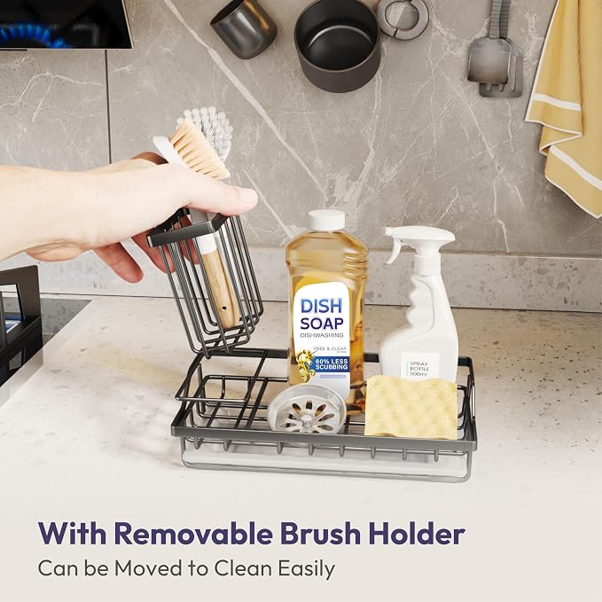 SWTYMIKI Large Sink Caddy Kitchen Sink Organizer - Image 4