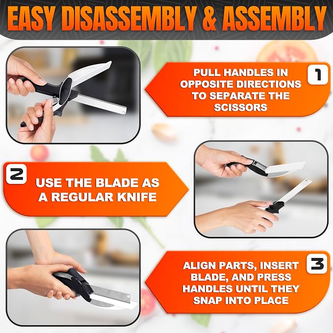 Cutting Board Scissors - 2 In 1 Kitchen Scissors - Image 4