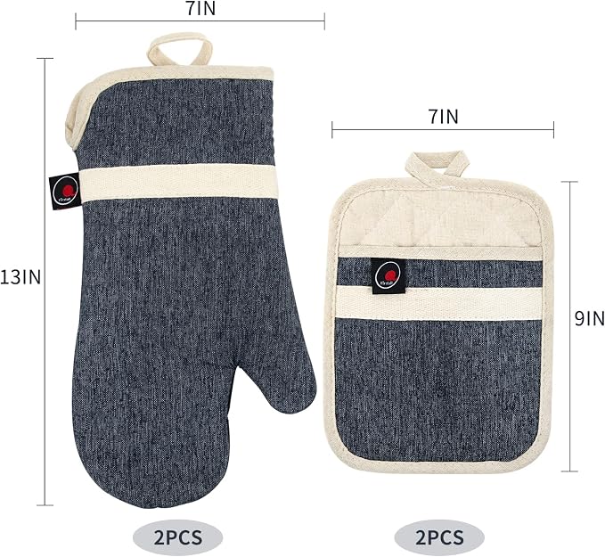 Oven Mitts and PotHolders Sets, Non-Slip Neoprene Oven Mitts are Suitable - Image 6