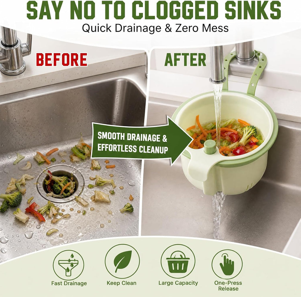 Multifunctional Hanging Sink Drain Basket for Kitchen
