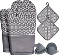 Oven Mitts and Pot Holders Sets 6pcs, Thick Cotton Oven Gloves High Heat by Startyourcomfortablelife