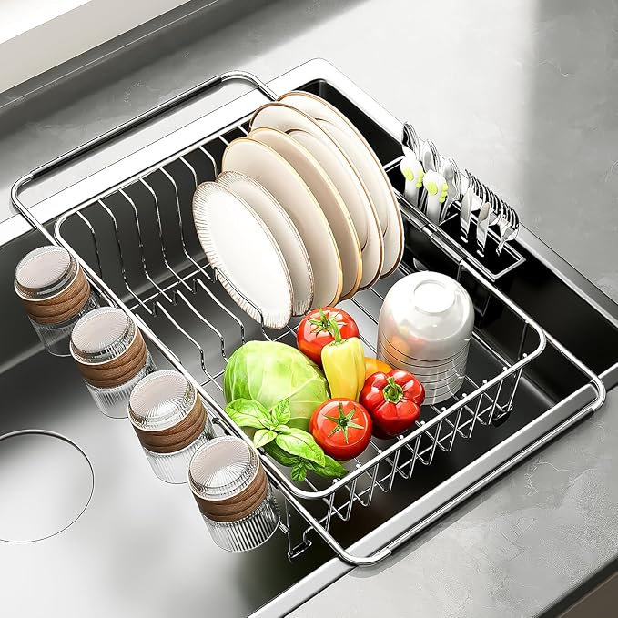 PureBox Expandable Over The Sink Dish Drying Rack by Unknown