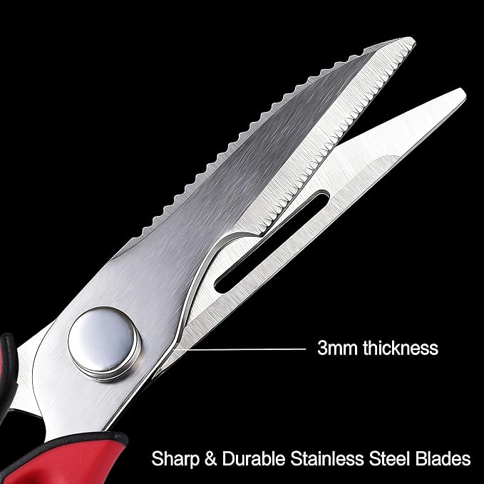 Kitchen Scissors All Purpose for Food, Heavy Duty Kitchen Shears that Come Apart - Image 4