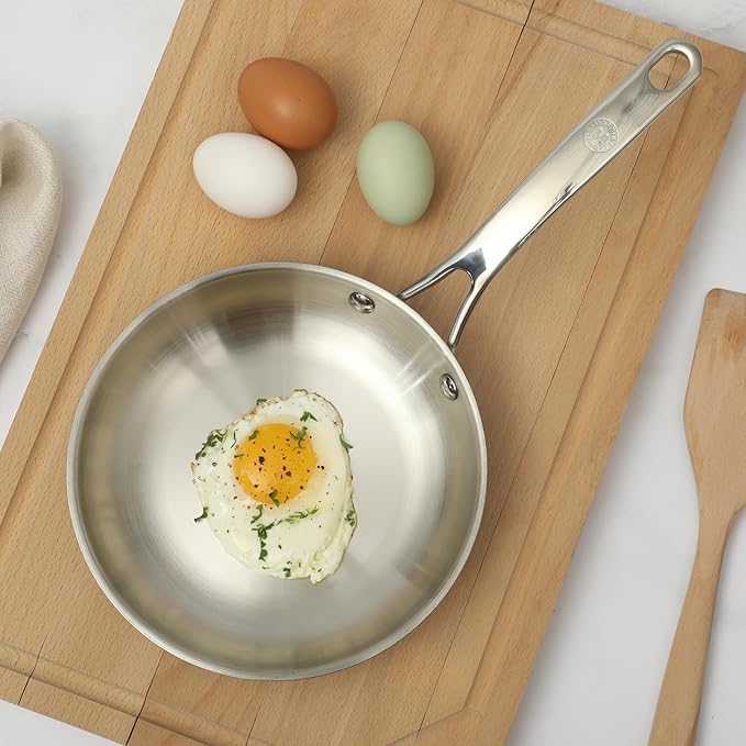 Martha Stewart Castelle 8" Stainless Steel Frying Pan Non Toxic Fry Pan Skillet - Image 2