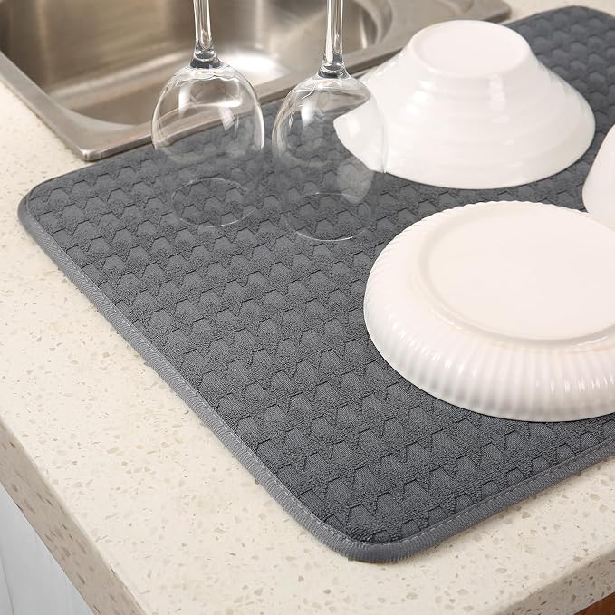 2 Pack Microfiber Dish Drying Mat - Image 9