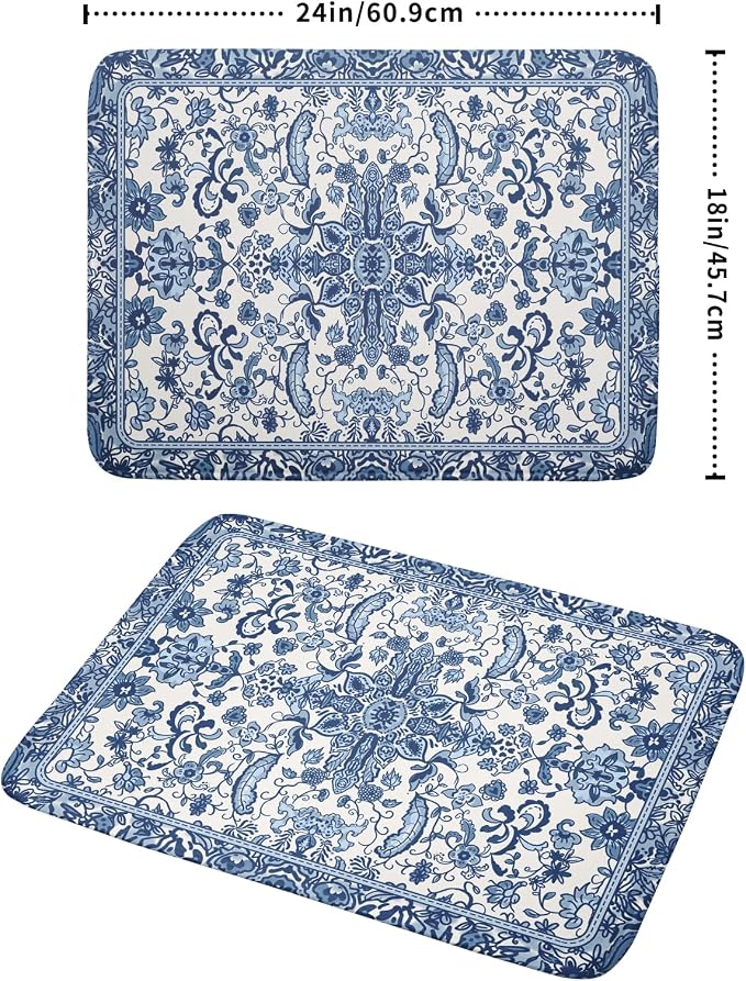 Chinoiserie Floral Dish Drying Mat - Image 2
