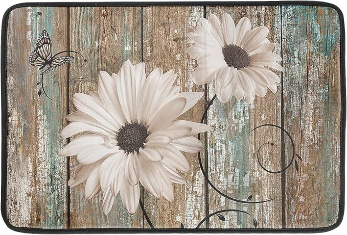 Giwawa Rustic Daisy Board Dish Drying Mat by Giwawa