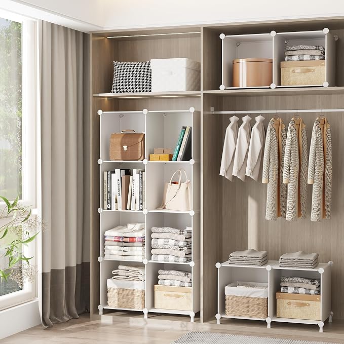 AWTATOS Cube Storage Organizer, Storage Cubes Shelves Bookshelf, 6 Cube Closet - Image 5