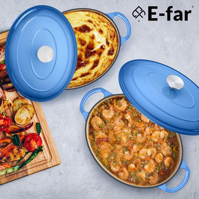 E-far 5QT Oval Dutch Oven Pot - Image 8