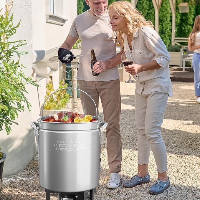 ROVSUN 82-Quart Stainless Steel Turkey Fryer & Seafood Boil Pot - Image 7