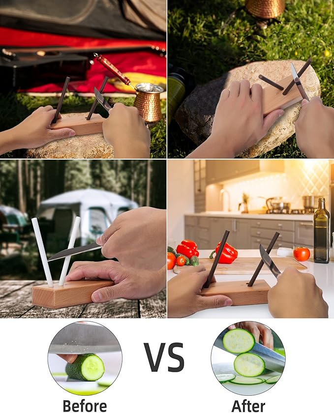 4-Rod Turn Box, Ceramic Sharpener Rod from Kitchen Sharpening Tool, Portable - Image 5