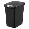 Sterilite 10439004 7.5 Gallon Black Plastic TouchTop Wastebasket by Sterilite