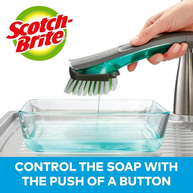 Scotch-Brite Odor Resist Soap Control Dishwand Brush, Non-Scratch Cleaning Brush - Image 4