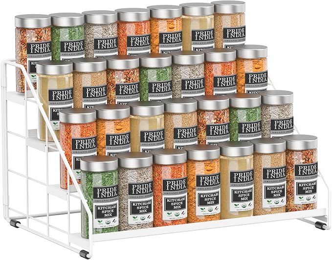 Spice Rack Organizer for Cabinet, 4 Tiered Spice Rack Organizer, Tiered - Image 8