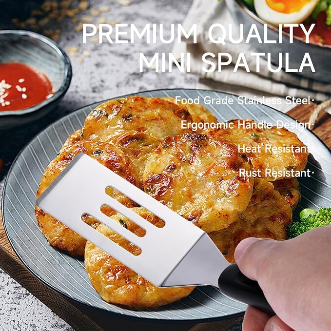 2 Pack Mini Spatula Stainless Steel Small Spatula - Image 4