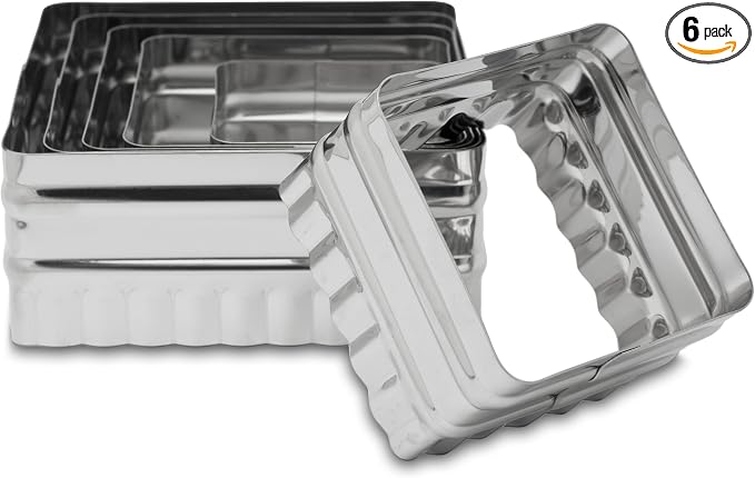 Ateco Double Sided Square Cutter Set 6pc by Ateco