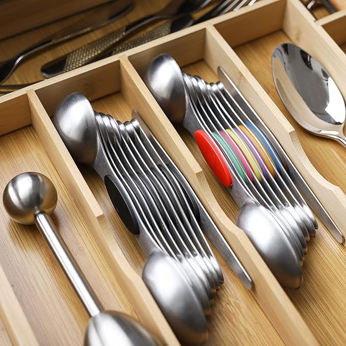 Magnetic Measuring Spoons Set of 9 Stainless Steel Dual Sided Stackable - Image 7