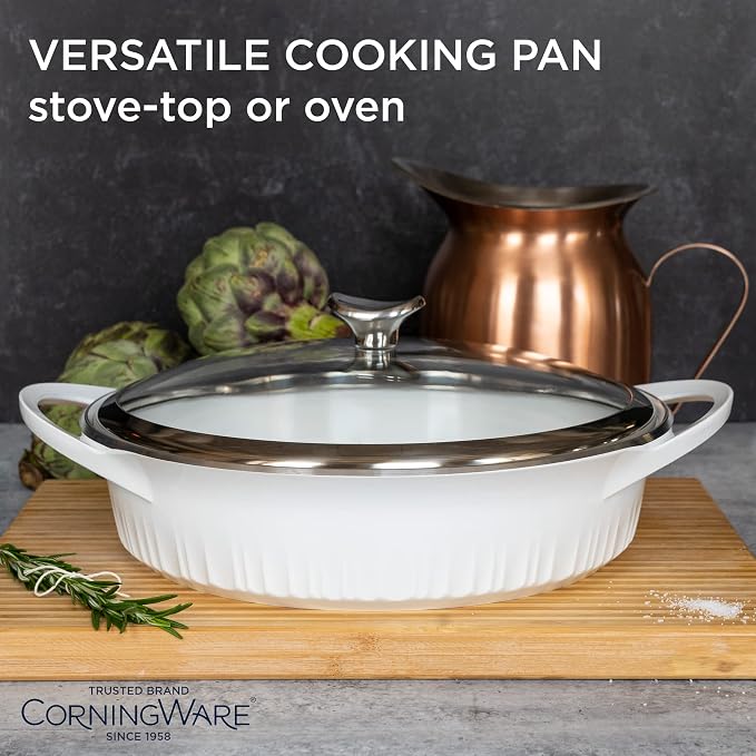 CorningWare QuickHeat 4-QT Cast Aluminum Braiser - Image 2