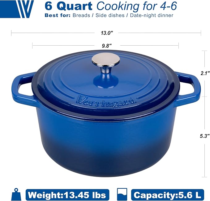 VORRINGARD Enameled Cast Iron Dutch Oven Pot - Image 2