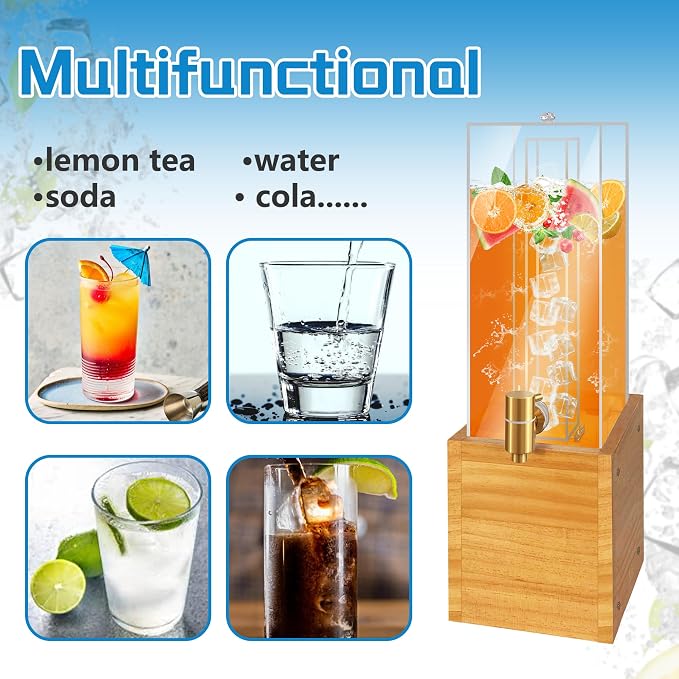 2 Gallon Large Drink Dispenser, Drink Dispenser - Image 6