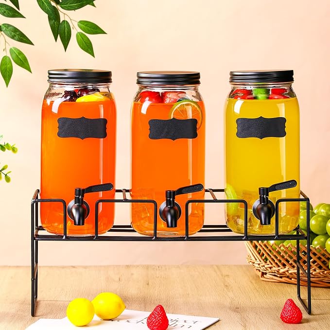 3 Pack 80 oz Glass Beverage Dispenser - Image 4