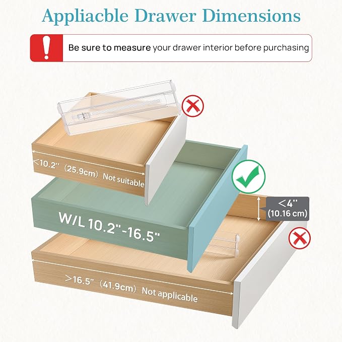 Vtopmart 8 Pack Drawer Dividers - Image 2