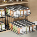 BOIVSHI 2-Tier Spice Rack Organizer, Pull Out Spice Rack by BOIVSHI