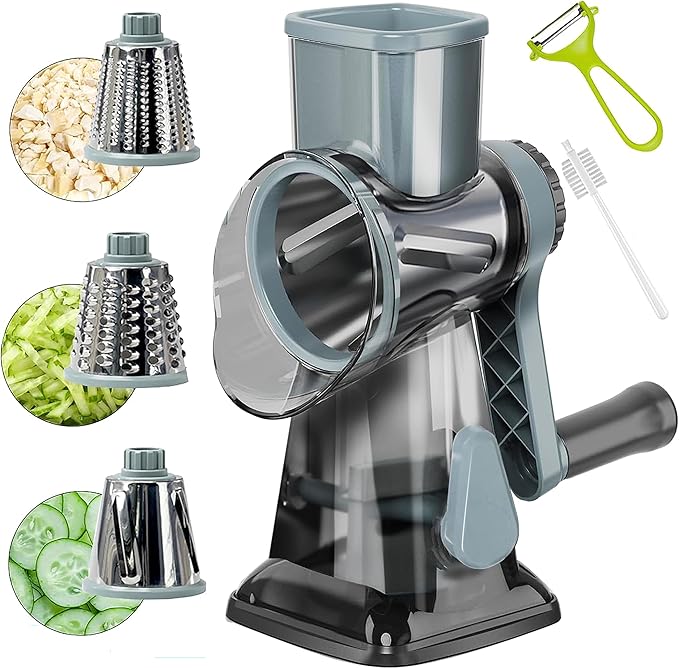 YOUCZON Rotary Cheese Grater Multi-Purpose Stainless Steel Cheese Shredder by YOUCZON