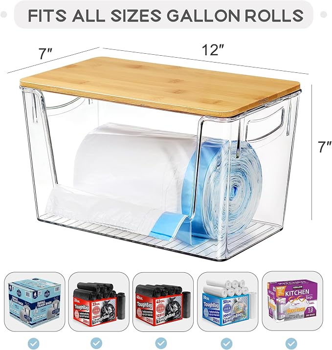 Pantry Organizers Storage, 2 Pack Large Clear Storage Bins - Image 2