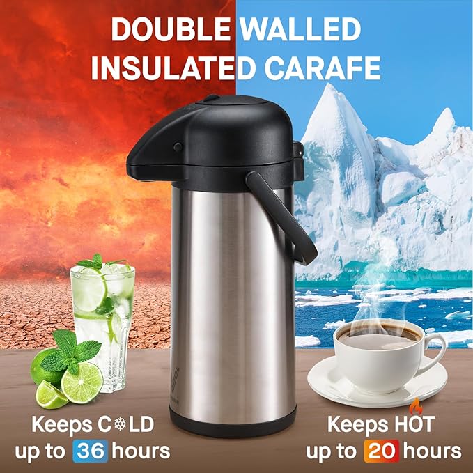 Airpot Coffee Dispenser with Pump - Image 2