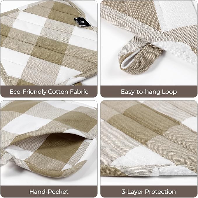 Cotton Pot Holders for Kitchen Heat Resistant Potholder, Hot Pads, Trivet - Image 3