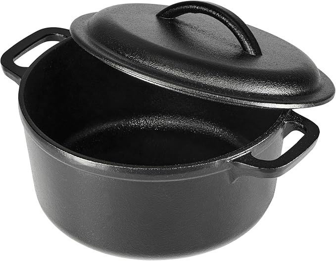Amazon Basics Pre-Seasoned Cast Iron Mini Dutch Oven Pot - Image 2