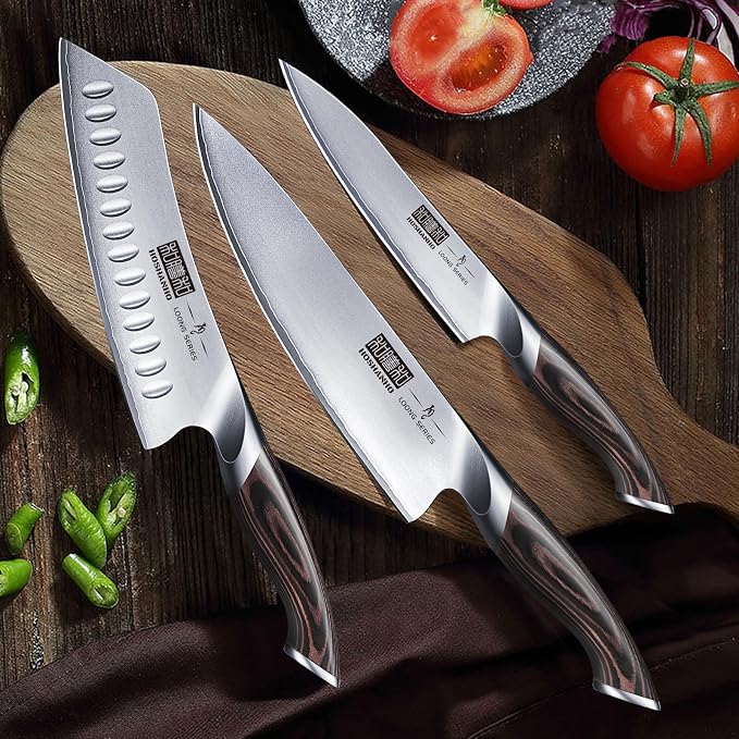 HOSHANHO 3 Pieces Knife Set, Professional Japanese High Carbon Stainless Steel - Image 6
