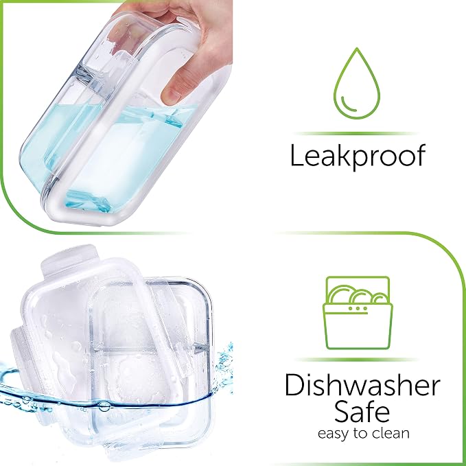 Prep Naturals 36oz Glass Meal Prep Containers - Image 4
