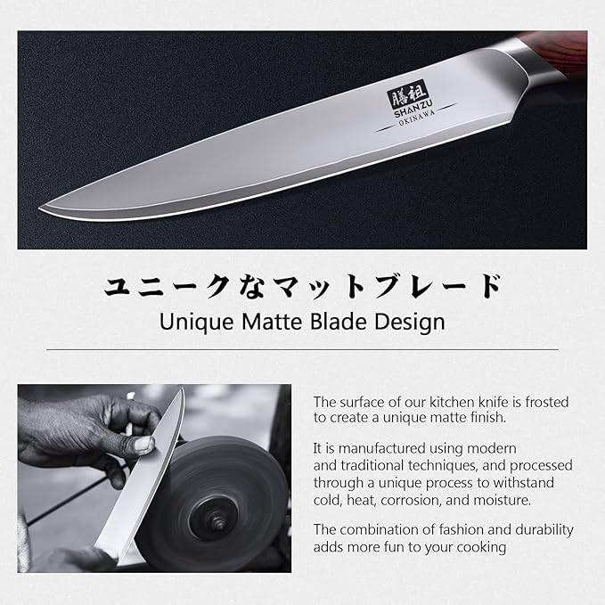 SHAN ZU 6 Inch Chef Knife, Japanese 10Cr15MoV High Carbon Stainless Steel - Image 6
