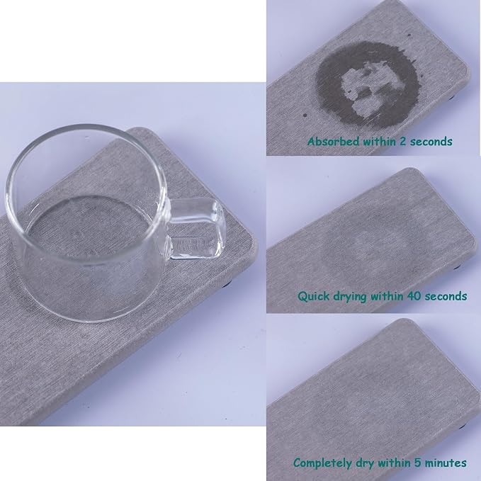 NiuYichee 2 Pcs Water Absorbing Stone Trays, Kitchen/Bathroom Sink Soap Dish - Image 9