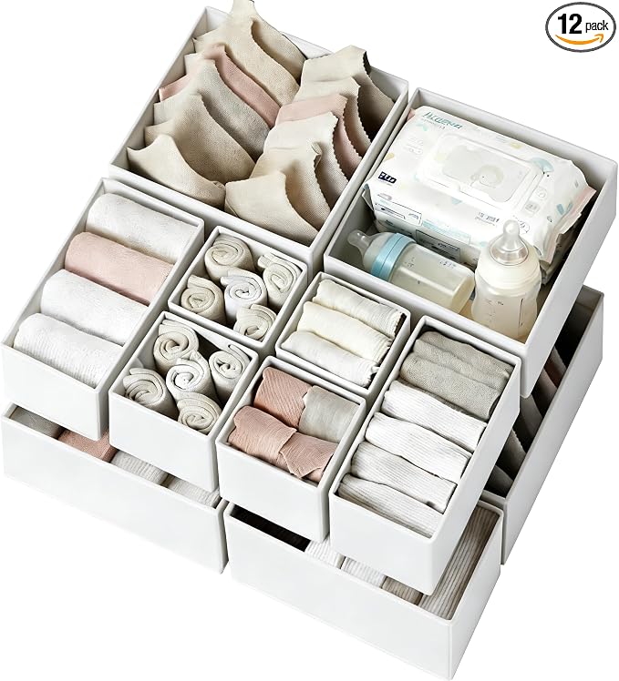 Criusia Drawer Organizer Clothes 12 Pack by Criusia