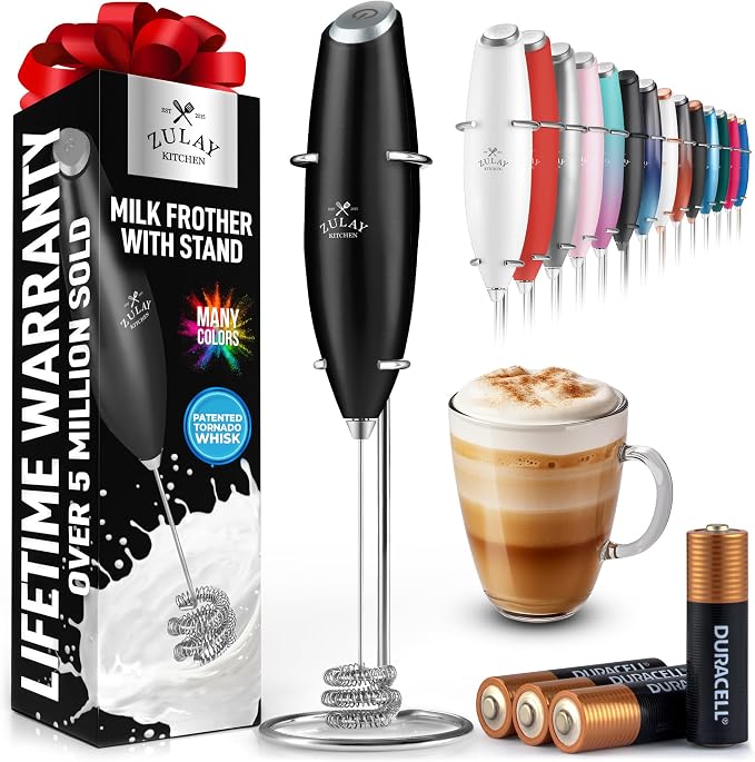 Zulay Kitchen Patented Tornado Triple Whisk Milk Frother by ZulayKitchen