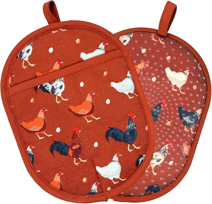 Pot Holders Set of 2 with Transparent Clear Silicone Shell and Nice Dog Flower - Image 8