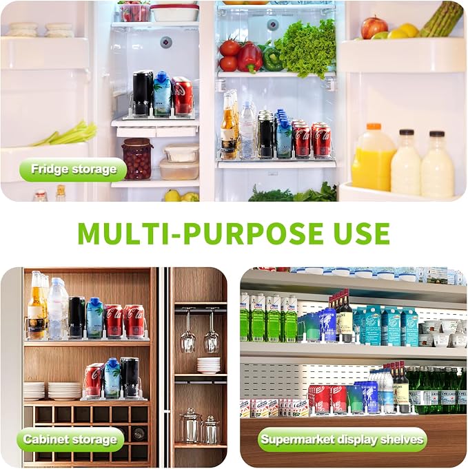 Coanto Drink Organizer for Fridge, Soda Can Dispenser for Refrigerator - Image 5