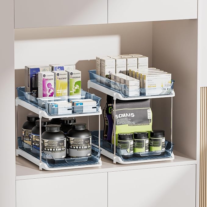 Delamu 2-Tier Multi-Purpose Bathroom Under Sink Organizers and Storage - Image 6