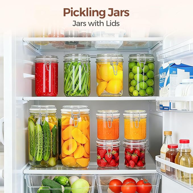 ComSaf 6-Pack 25oz Straight Sided Glass Jars - Image 6