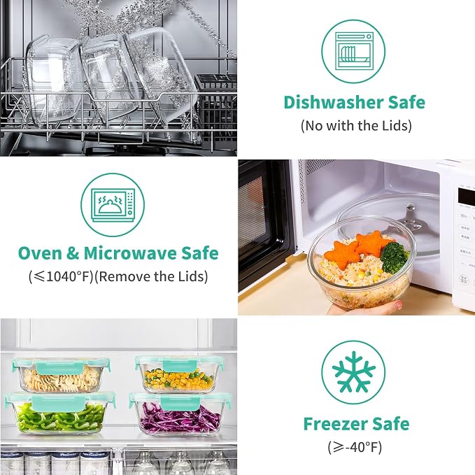 34pcs Glass Food Storage Containers - Image 4