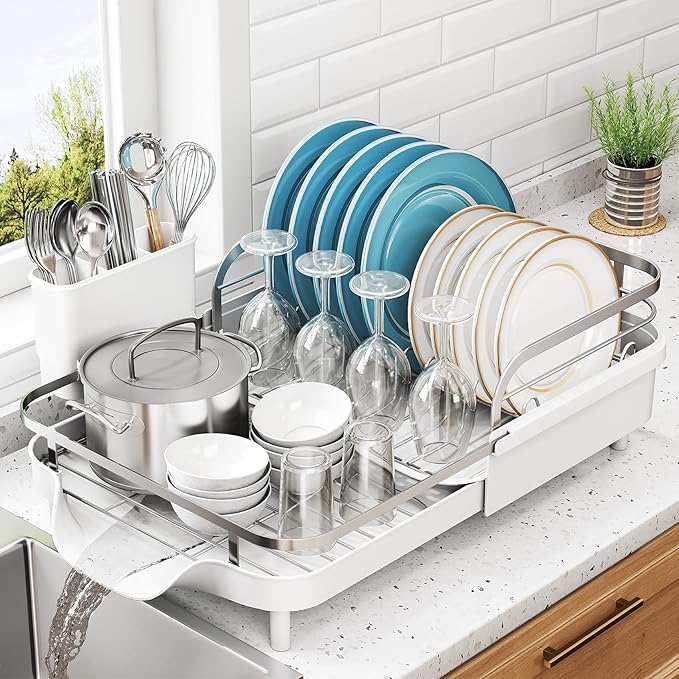 SNTD Dish Drying Rack, Expandable Dish Rack by SNTD